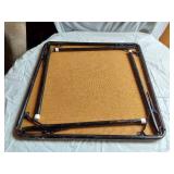 Folding Table with Black Metal Frame, 24"  Width