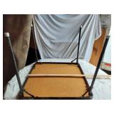 Folding Table with Black Metal Frame, 24"  Width