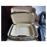 Vintage Suitcase, Targus Laptop Bag, and Dynamo Garment Bag