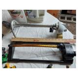 Garden Tools and Accessories including Roundup Weed Killer (partials), Sprinklers, and Hand Tools