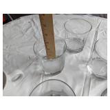 Corelle Cups, Gibson Mugs, and Glass Tumblers