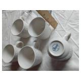 Corelle Cups, Gibson Mugs, and Glass Tumblers