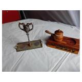Vintage Collectible Items including Wisconsin Sugar and Creamer, Animal Figurines, and Decorative Pieces