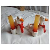 Wilitts Designs Figurine and Goose Candle Holders