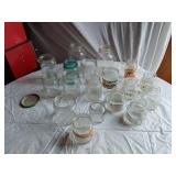 Lot of Assorted Glass Jars and Containers