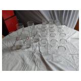 Clear Glassware and Decorated Drinking Glasses