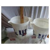 Miller Lite Pitchers and Schlitz Beer Glasses and Other Goblets