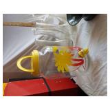 Glassware and Beverage Dispenser including Pitcher, Vases, and Jars