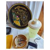 Vintage Memorabilia and Advertising Items including Walt Disney World Tray, Ashtrays, and Mugs