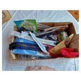 HUGE Lot of Sewing Supplies and Accessories Including Necchi Supernova Parts, Singer Needles, Scissors, and Fabrics