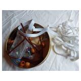 HUGE Lot of Sewing Supplies and Accessories Including Necchi Supernova Parts, Singer Needles, Scissors, and Fabrics