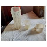 Mixed Kitchenware Items including Plastic Containers, Can Opener, and Dish Rack