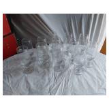 Lot of 12  Glass Goblets with Pedestal Base