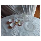 Glassware and Measuring Cups Set including MG Japan Measuring Cups, Crystal Clear Bowls, and Plates