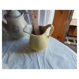 Vintage Kitchenware including Trendsetters Stoneware, Pyrex Coffee Pot, and Ceramic Pitcher