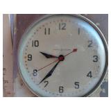 White Mountain Apple Peeler, Sunbeam Iron, Proctor-Silex Toaster, and General Electric Wall Clock