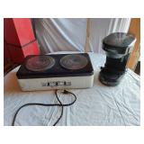 Toastmaster Coffee Maker and Liberty Double Hot Plate (untested)