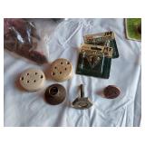 Assorted Hardware and Fixtures including Hinges, Handles, and Fasteners