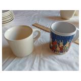Homer Laughlin and Corelle, Plates, Platters, and Mugs