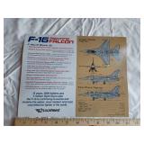 Lot of F-16 Fighter Jet Memorabilia and Collectibles including Posters and Stickers