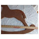 Wooden Rocking Horse Wall Decor Set