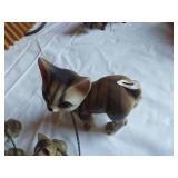Assorted Vintage Figurines and Lamp Parts with Horses, Cats, Dogs
