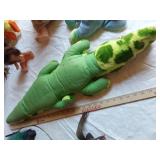 Plush Toys and Figurines including Stuffed Crocodile, Bird Plush, and Doll
