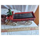 Cast Iron Horse Drawn Wagon