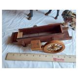 Vintage Wooden Toys and Metal Windmill Set