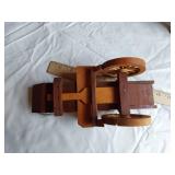 Vintage Wooden Toys and Metal Windmill Set