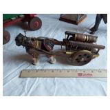 Vintage Wooden Toys and Metal Windmill Set