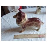 Vintage Ceramic Animal Figurines including Vimax Creation Bird, Dog, and Peacock