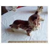 Vintage Ceramic Animal Figurines including Vimax Creation Bird, Dog, and Peacock
