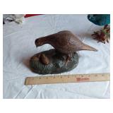 Vintage Ceramic Animal Figurines including Vimax Creation Bird, Dog, and Peacock