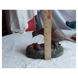 Vintage Ceramic Animal Figurines including Vimax Creation Bird, Dog, and Peacock