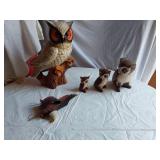Owls and Eagle Figurine Collection