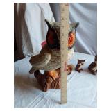 Owls and Eagle Figurine Collection