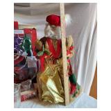 Christmas Decorations and Tableware Collection including Plates, Figurines, and Glassware
