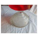 Antique Style Glass Oil Lamps - One with Green Glass