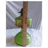 Antique Style Glass Oil Lamps - One with Green Glass