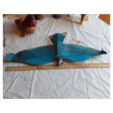 Ceramic Gnomes, Donkey, and Wooden Bird Mobile