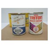 Vintage Motor Oil Cans (5ct) 1qt size (All Full)