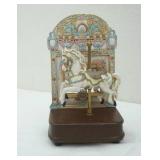 Vintage 1980s Carousel Horse Mirror Music Box