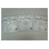 White Quilt Blocks 18x18" (3 packages with sets of 6)