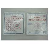 White Quilt Blocks 18x18" (2 packages with sets of 6)