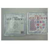 White Quilt Blocks 18x18" (2 packages with sets of 6)