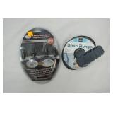 4 Piece Sink & Drain Clog Removal Tool Kit & Drain Plunger NEW