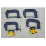 IRWIN C-Clamps (4ct) 2-1/2" NEW