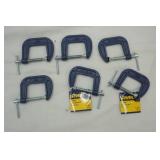 IRWIN C-Clamps (6ct) 1-1/2" NEW