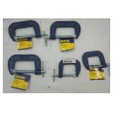 IRWIN C-Clamps (3ct) 2-1/2" & (2ct) 1-1/2" NEW
